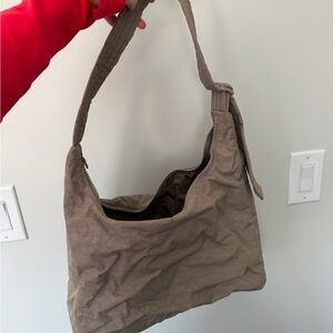 Soft Slouchy Taupe Shoulder Bag